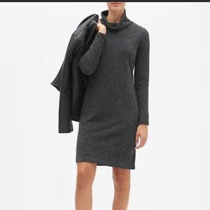 Banana Republic Charcoal Turtleneck Sweater Dress